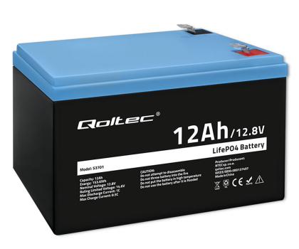 Akumulator do UPS Qoltec Akumulator LiFePO4 12.8V/12Ah /153.6Wh